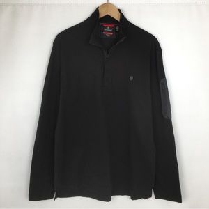 Victorinox Quarter Zip Long Sleeve Shirt Men’s XL Swiss Army Black